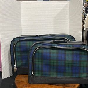Vintage tartan print luggage bundle